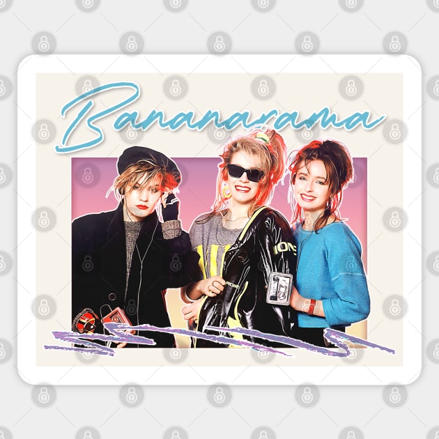 Vintage-Styled 80s Bananarama Design Sticker by DankFutura